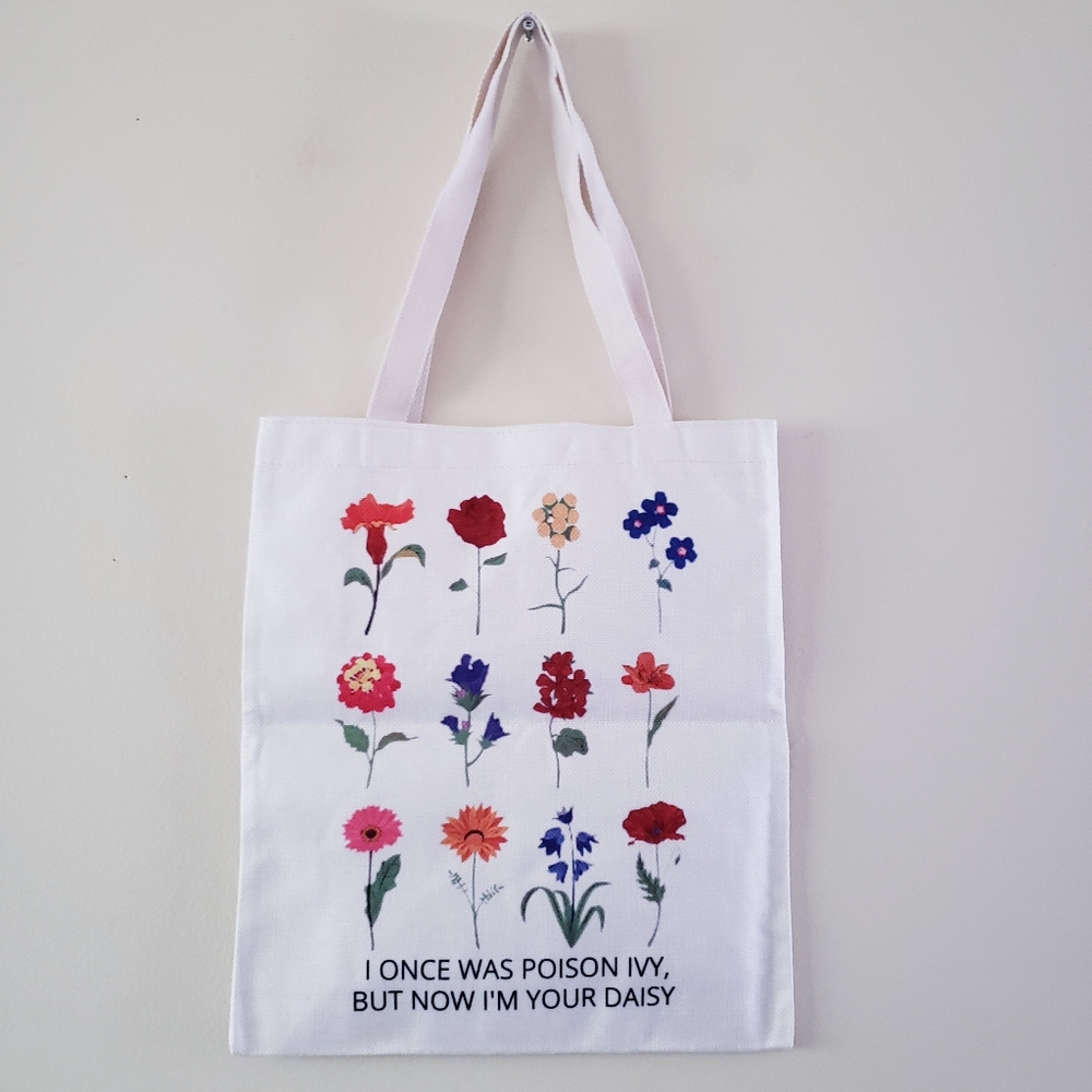 NEW Botanical  Inspire Tote Bag - Eco-friendly Canvas Tote - ADULT O/S